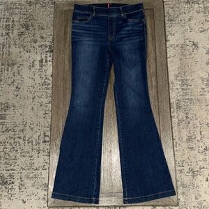 SPANX Pull-on Stretch Denim Flare Jeans Midnight Shade